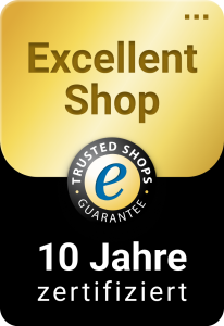 Unser Unternehmen erhält das Excellent Shop Siegel von Trusted Shops – Sicherheit und Zufriedenheit seit Jahren garantiert